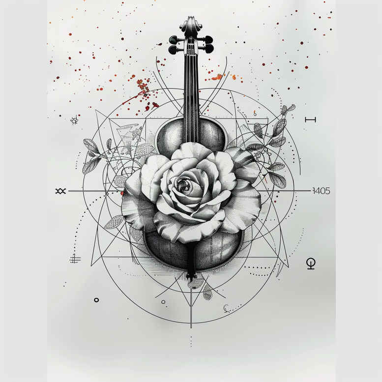 music tattoo design ideas soft blending subtle shape for biceps