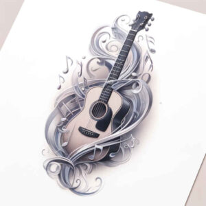 music tattoo design ideas Realism digital realism subtle strength and power
