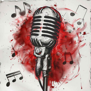 music tattoo design ideas refined color palette symbolic for shoulder
