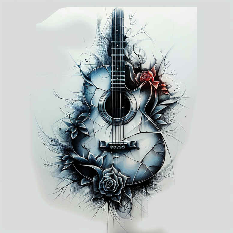 music tattoo design ideas beyond reality ultra-thin for temple