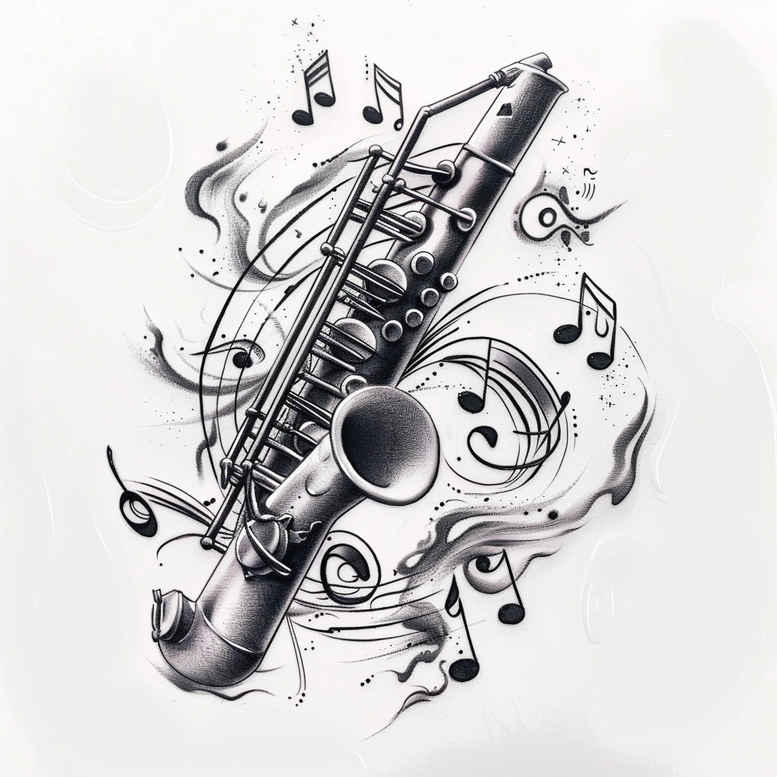 music tattoo design ideas clear lines ultra-thin resilience and power