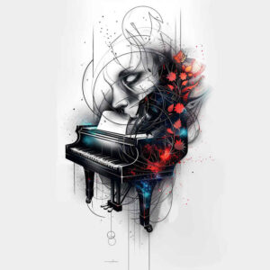 music tattoo design ideas ink realism unadorned symbol of perseverance