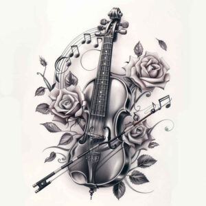 music tattoo design ideas vintage influence uncluttered for hip