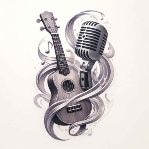 music tattoo design ideas artistic shading unembellished symbol of strength