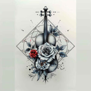 wave-sound – tattoo design ideas free ai generated – pinprick – for-palm – Gallery: music-inkby-ai