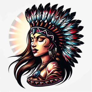 native-music-tattoo-surrealism-dynamic-shapes-for-abdomen – tattoo design ideas free ai generated – Gallery: native-american-women-inkby-ai