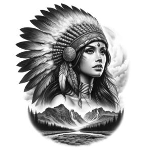 native-cultural-tattoo-neotraditional-refined-lines-for-fingers – tattoo design ideas free ai generated – Gallery: native-american-women-inkby-ai