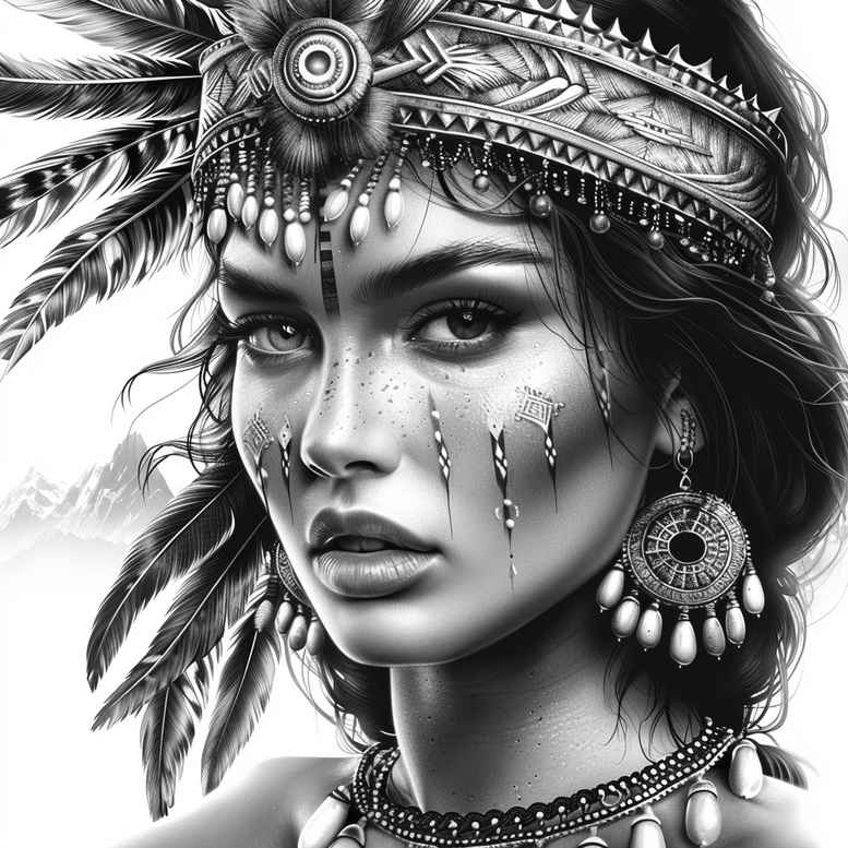 native-feather-tattoo-realism-depth-shading-for-spine – tattoo design ideas free ai generated – Gallery: native-american-women-inkby-ai