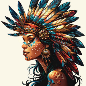 native-tribe-tattoo-neotraditional-artful-color-for-upper-back – tattoo design ideas free ai generated – Gallery: native-american-women-inkby-ai