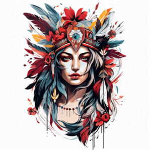 native-spiritual-culture-tattoo-surrealism-unconscious-imagery-for-ankle – tattoo design ideas free ai generated – Gallery: native-american-women-inkby-ai