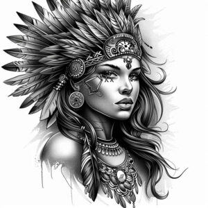 native-war-symbol-tattoo-surrealism-dream-motifs-for-inner-arm – tattoo design ideas free ai generated – Gallery: native-american-women-inkby-ai