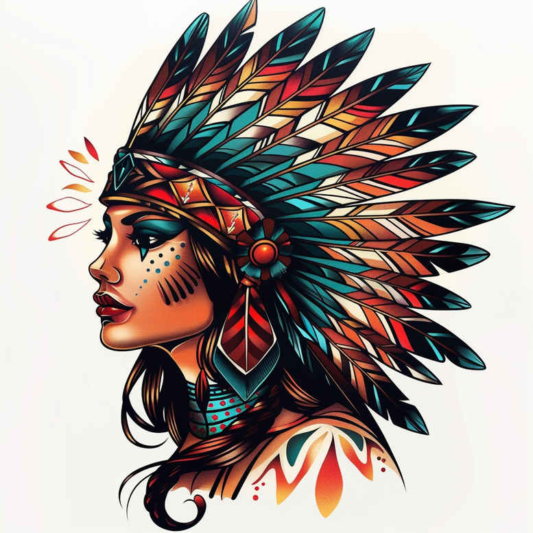 native-protection-tattoo-realism-naturalistic-for-hip – tattoo design ideas free ai generated – Gallery: native-american-women-inkby-ai