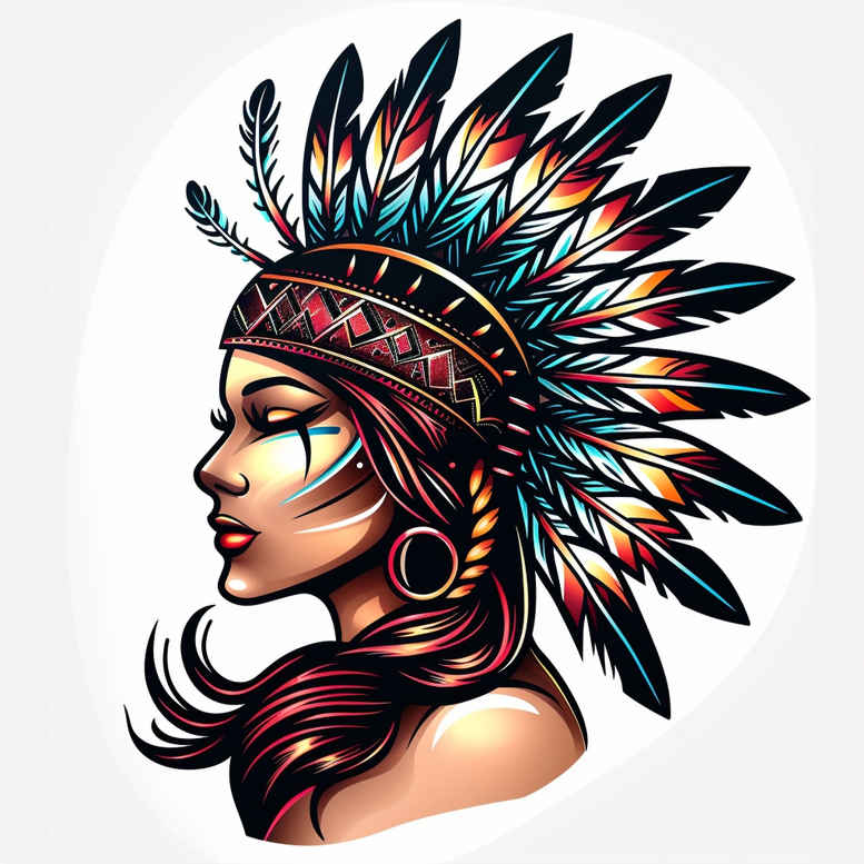 native-ethnic-motif-tattoo-realism-cgi-realism-for-side – tattoo design ideas free ai generated – Gallery: native-american-women-inkby-ai