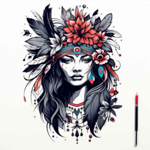 native-protection-tattoo-realism-ultra-detailed-for-neck – tattoo design ideas free ai generated – Gallery: native-american-women-inkby-ai