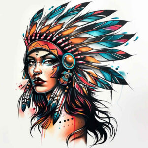 native-feather-tattoo-realism-depth-perception-for-lower-thigh – tattoo design ideas free ai generated – Gallery: native-american-women-inkby-ai
