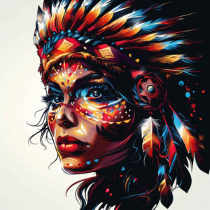 native-tribe-tattoo-neotraditional-layered-fill-for-thigh – tattoo design ideas free ai generated – Gallery: native-american-women-inkby-ai