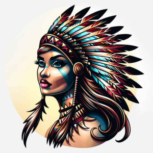 native-american-women tattoo design ideas Surrealism otherworldly feathers for behind ear