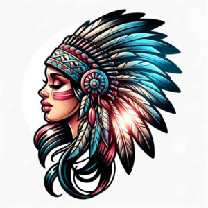 native-american-women tattoo design ideas contoured forms spiritual symbols embodying courage