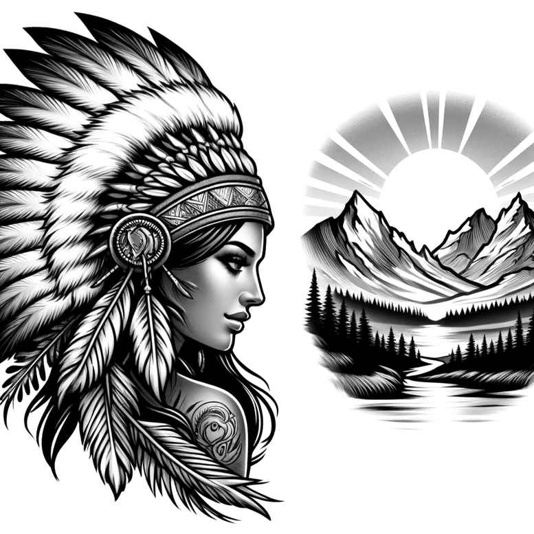 native-american-women tattoo design ideas high-resolution tribal patterns represents resilience