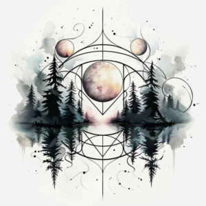 for-women – tattoo design ideas free ai generated – eastern-influence – for-chest – Gallery: nature-and-geometry-inkby-ai