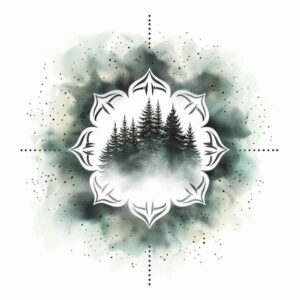 geometric-details – tattoo design ideas free ai generated – wavy-lines – for-scapula – Gallery: nature-and-geometry-inkby-ai