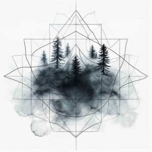geometric-fractals – tattoo design ideas free ai generated – filigree – for-abdomen – Gallery: nature-and-geometry-inkby-ai