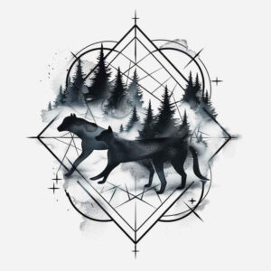 geometric-loops – tattoo design ideas free ai generated – celestial – for-outer-arm – Gallery: nature-and-geometry-inkby-ai