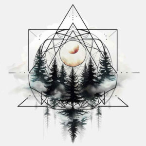 geometric-loops – tattoo design ideas free ai generated – mesmerizing – for-lower-leg – Gallery: nature-and-geometry-inkby-ai