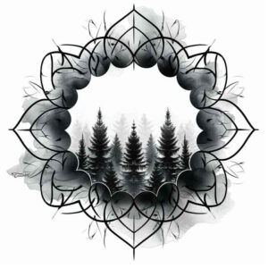 geometric-loops – tattoo design ideas free ai generated – ornamental-mandala – for-side – Gallery: nature-and-geometry-inkby-ai