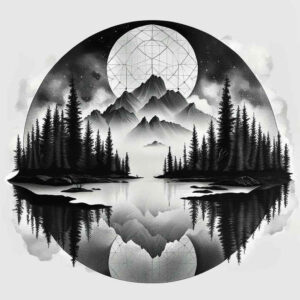 geometric-motifs – tattoo design ideas free ai generated – artistic-swirl – for-side-torso – Gallery: nature-and-geometry-inkby-ai