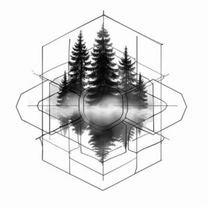 geometric-patterns – tattoo design ideas free ai generated – geometric-lace – for-scapula – Gallery: nature-and-geometry-inkby-ai