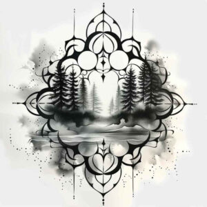 geometric-patterns – tattoo design ideas free ai generated – mandala – for-chest – Gallery: nature-and-geometry-inkby-ai