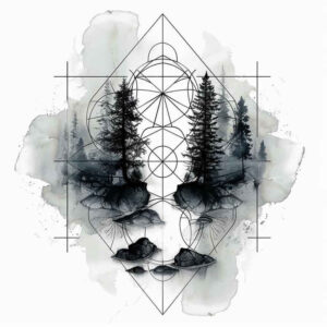 geometric-patterns – tattoo design ideas free ai generated – patterned – for-ribs – Gallery: nature-and-geometry-inkby-ai