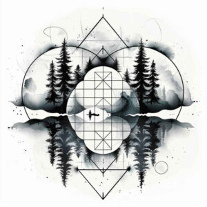geometric-symmetry – tattoo design ideas free ai generated – engraved-motif – for-palm – Gallery: nature-and-geometry-inkby-ai