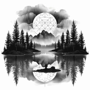 geometric-waves – tattoo design ideas free ai generated – holy-pattern – for-fingers – Gallery: nature-and-geometry-inkby-ai