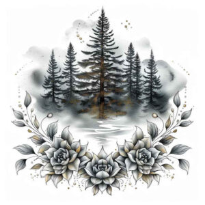 geometric-waves – tattoo design ideas free ai generated – ornamental-rays – for-full-back – Gallery: nature-and-geometry-inkby-ai