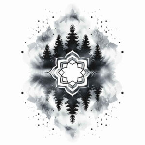 geometry-and-light – tattoo design ideas free ai generated – circular-pattern – for-ankle – Gallery: nature-and-geometry-inkby-ai