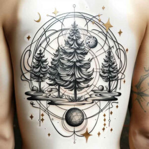 geometry-and-light – tattoo design ideas free ai generated – mandala-grid – for-lower-arm – Gallery: nature-and-geometry-inkby-ai