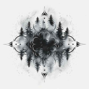 geometry-and-plants – tattoo design ideas free ai generated – harmony-lines – for-foot – Gallery: nature-and-geometry-inkby-ai