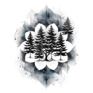 geometry-and-plants – tattoo design ideas free ai generated – holy-pattern – for-stomach – Gallery: nature-and-geometry-inkby-ai