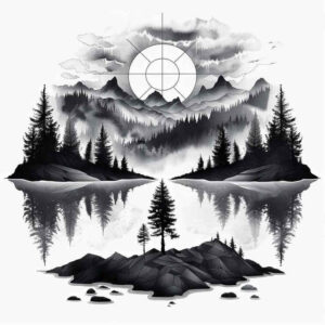 leaf-patterns – tattoo design ideas free ai generated – circle-of-unity – for-temple – Gallery: nature-and-geometry-inkby-ai