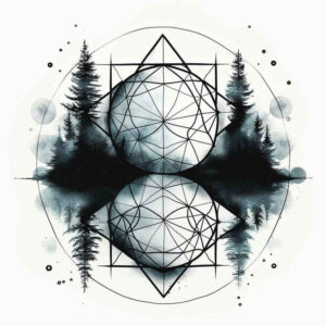 leaf-patterns – tattoo design ideas free ai generated – patterned – for-wrist – Gallery: nature-and-geometry-inkby-ai