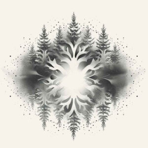 natural-contours – tattoo design ideas free ai generated – delicate-outline – for-sternum – Gallery: nature-and-geometry-inkby-ai