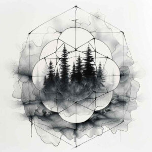 natural-curves – tattoo design ideas free ai generated – hypnotic – for-foot – Gallery: nature-and-geometry-inkby-ai