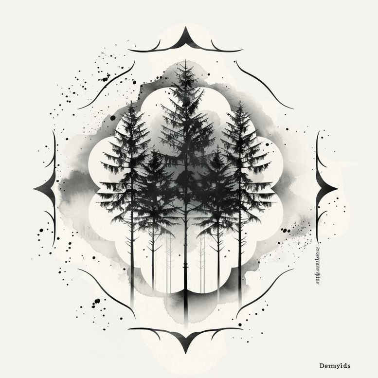 natural-curves – tattoo design ideas free ai generated – unbroken-circle – for-triceps – Gallery: nature-and-geometry-inkby-ai