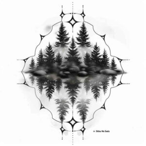 natural-geometric-forms – tattoo design ideas free ai generated – kaleidoscope – for-wrist-side – Gallery: nature-and-geometry-inkby-ai