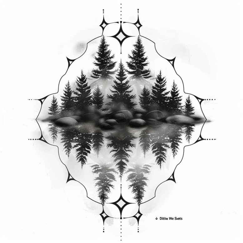 natural-geometric-forms – tattoo design ideas free ai generated – kaleidoscope – for-wrist-side – Gallery: nature-and-geometry-inkby-ai