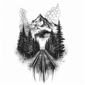 natural-geometric-forms – tattoo design ideas free ai generated – ornamental – for-side – Gallery: nature-and-geometry-inkby-ai