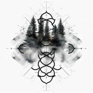 natural-geometric-patterns – tattoo design ideas free ai generated – infinite-pattern – for-shoulder-blade – Gallery: nature-and-geometry-inkby-ai