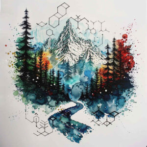 natural-geometry – tattoo design ideas free ai generated – infinity-motif – for-side – Gallery: nature-and-geometry-inkby-ai